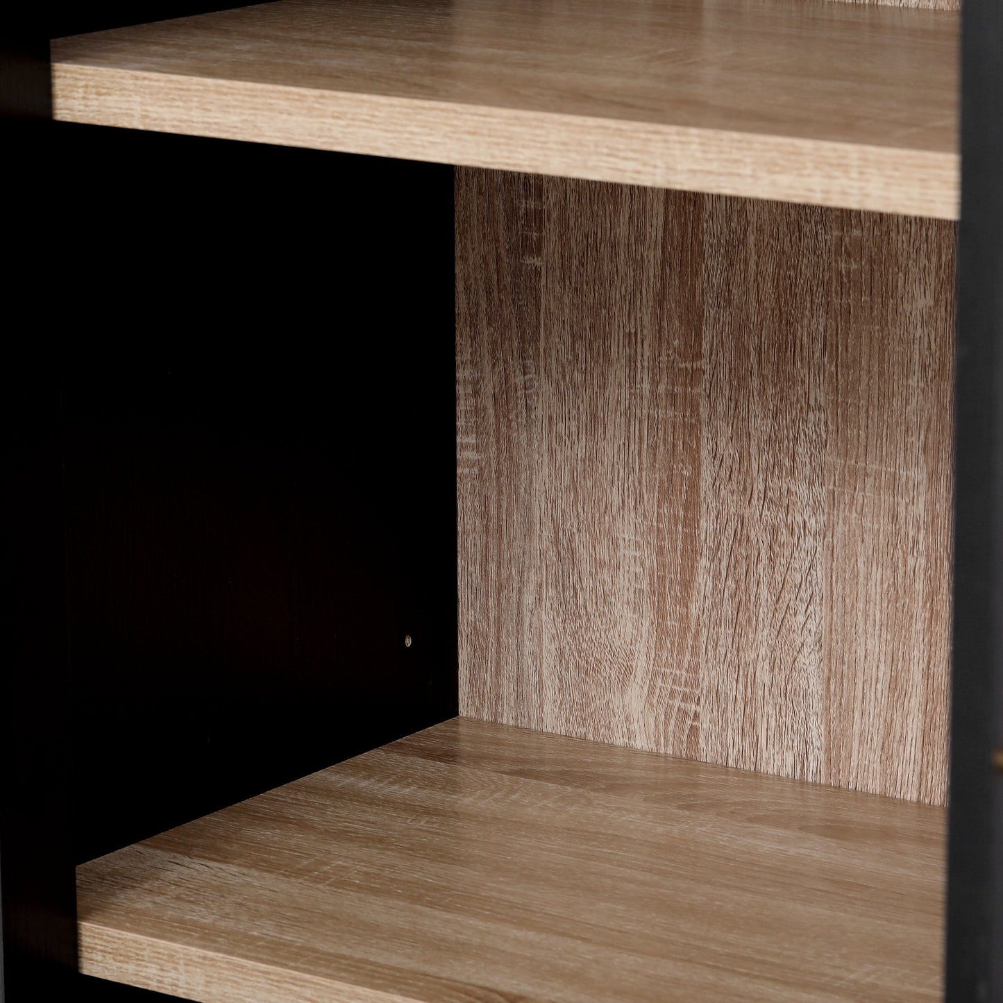 Arched Kitchen Pantry Cabinet and Glass Doors