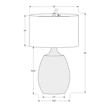 Table lamp with cream shade and speckled resin base, contemporary by Unique Piece Furniture on Tampa Home & Garden Store