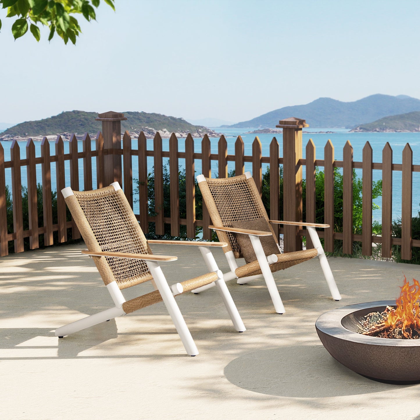 Atlas and Adirondack Outdoor Lounge Chair Set