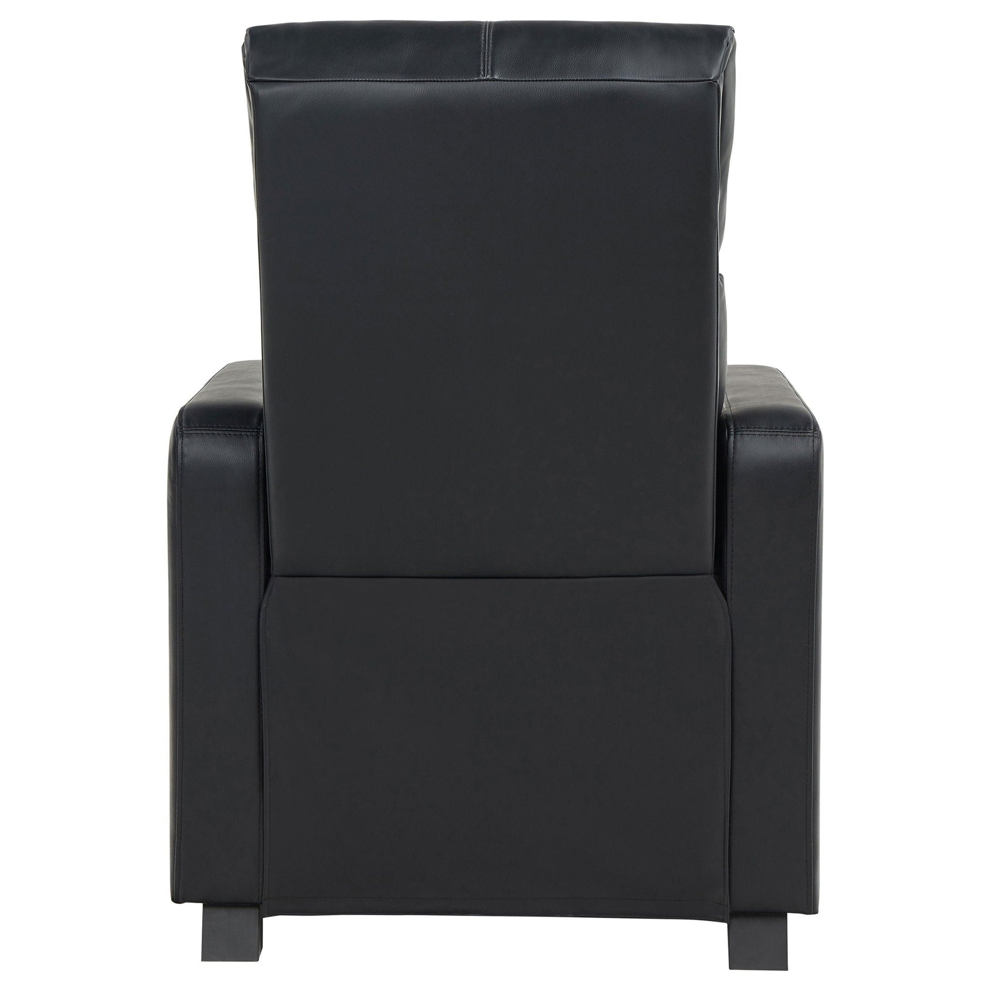 Push Back Recliner - Black leather, HouseOfZazla reclining chair on Tampa Home & Garden Store