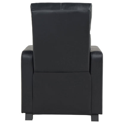 Push Back Recliner - Black leather, HouseOfZazla reclining chair on Tampa Home & Garden Store