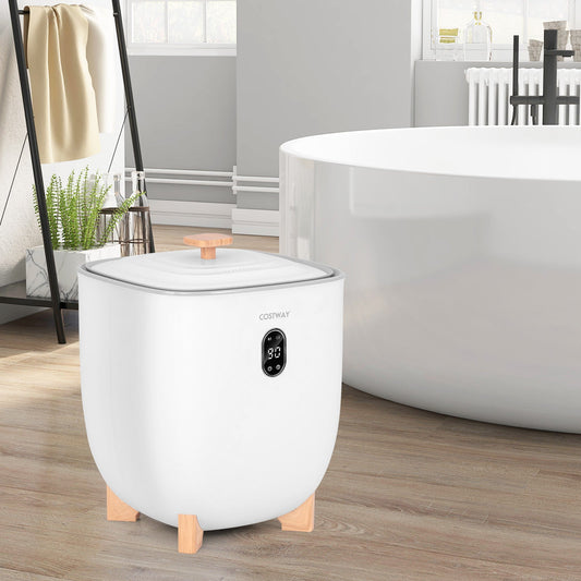25L Towel Warmer Bucket with 2 Temperature Settings and Auto Shut Off-White - Tampa Home & Garden Store