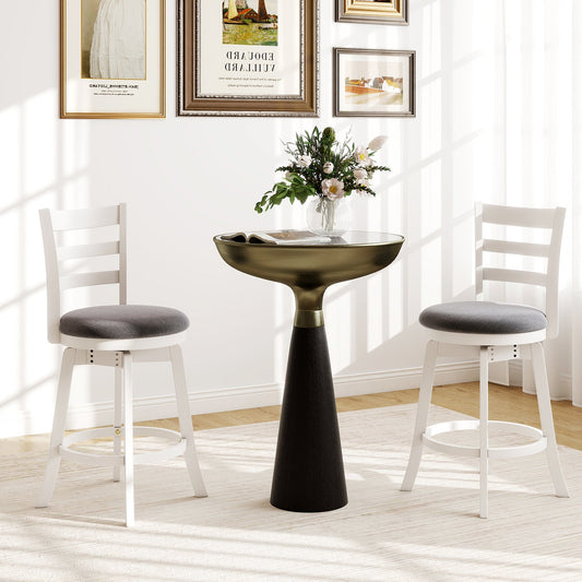 25"/30.5" Swivel Barstools Set of 2 360¬∞ Rotating Bar/Counter Height Chairs with Upholstered Seat - Tampa Home & Garden Store