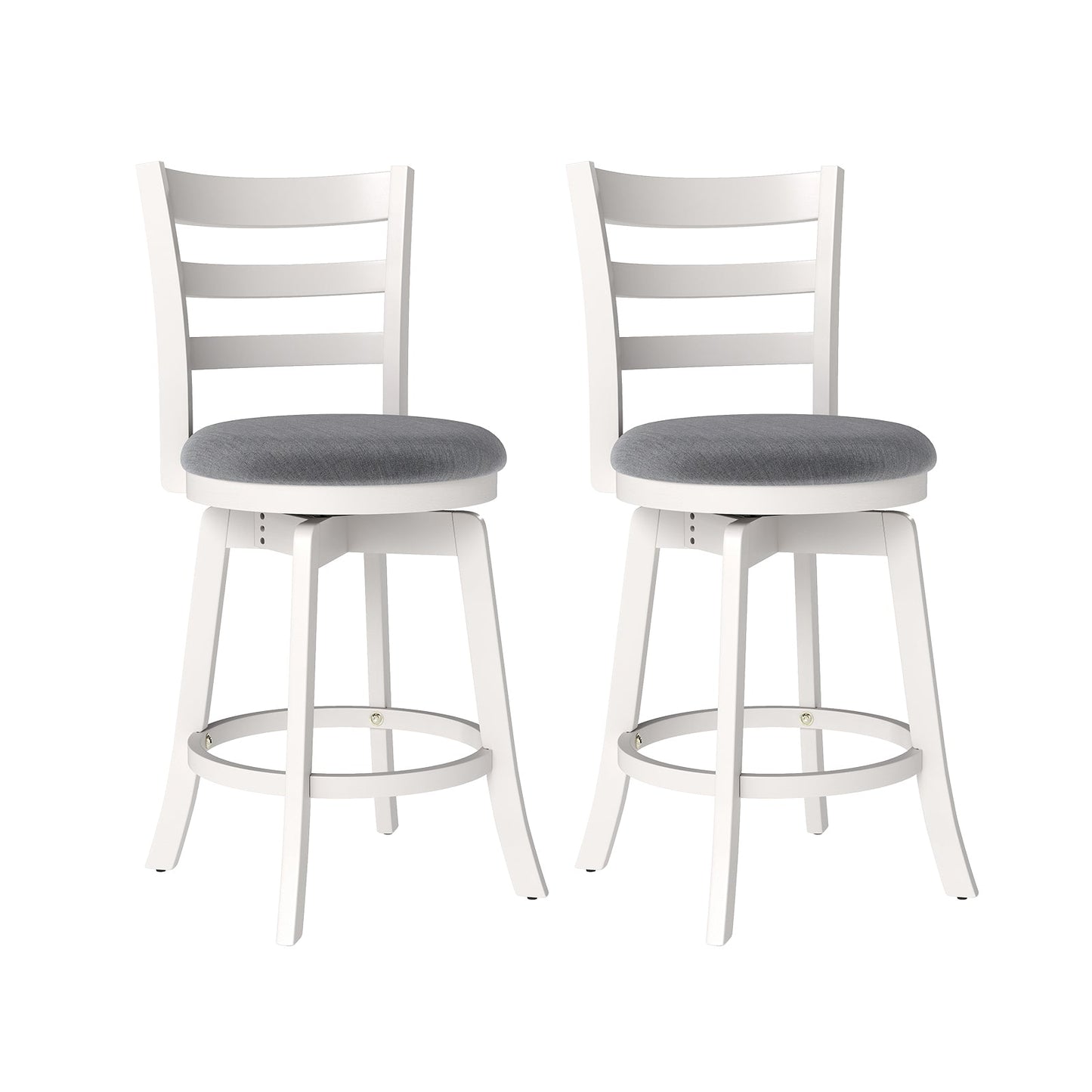 25"/30.5" Swivel Barstools Set of 2 360¬∞ Rotating Bar/Counter Height Chairs with Upholstered Seat