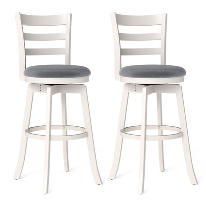 25"/30.5" Swivel Barstools Set of 2 360¬∞ Rotating Bar/Counter Height Chairs with Upholstered Seat