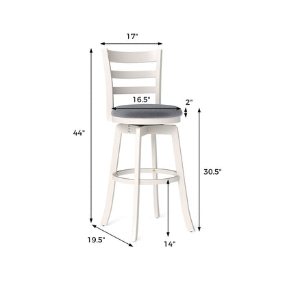 25"/30.5" Swivel Barstools Set of 2 360¬∞ Rotating Bar/Counter Height Chairs with Upholstered Seat