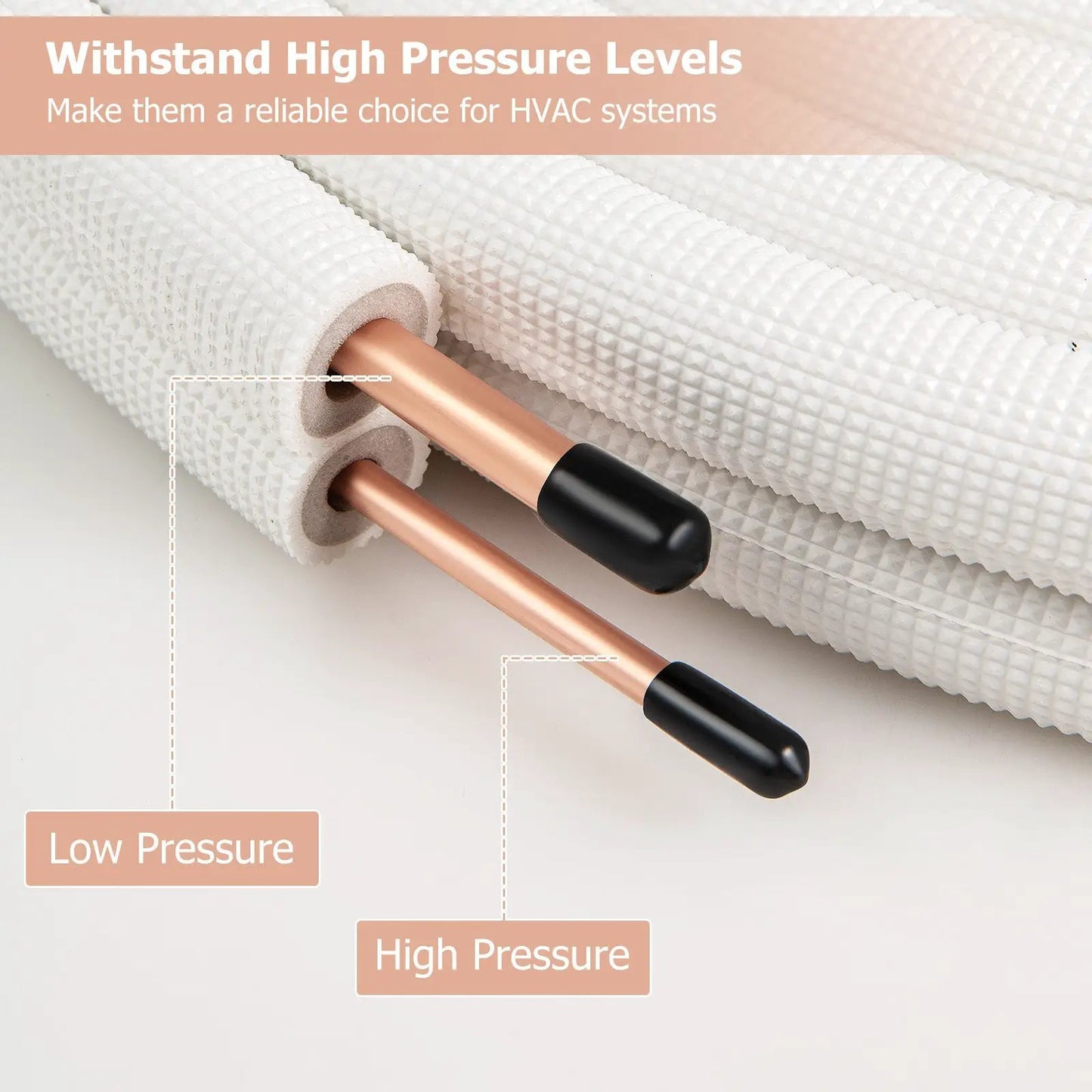 25 Ft Mini Split Line Set With 1/4 and 3/8 Copper