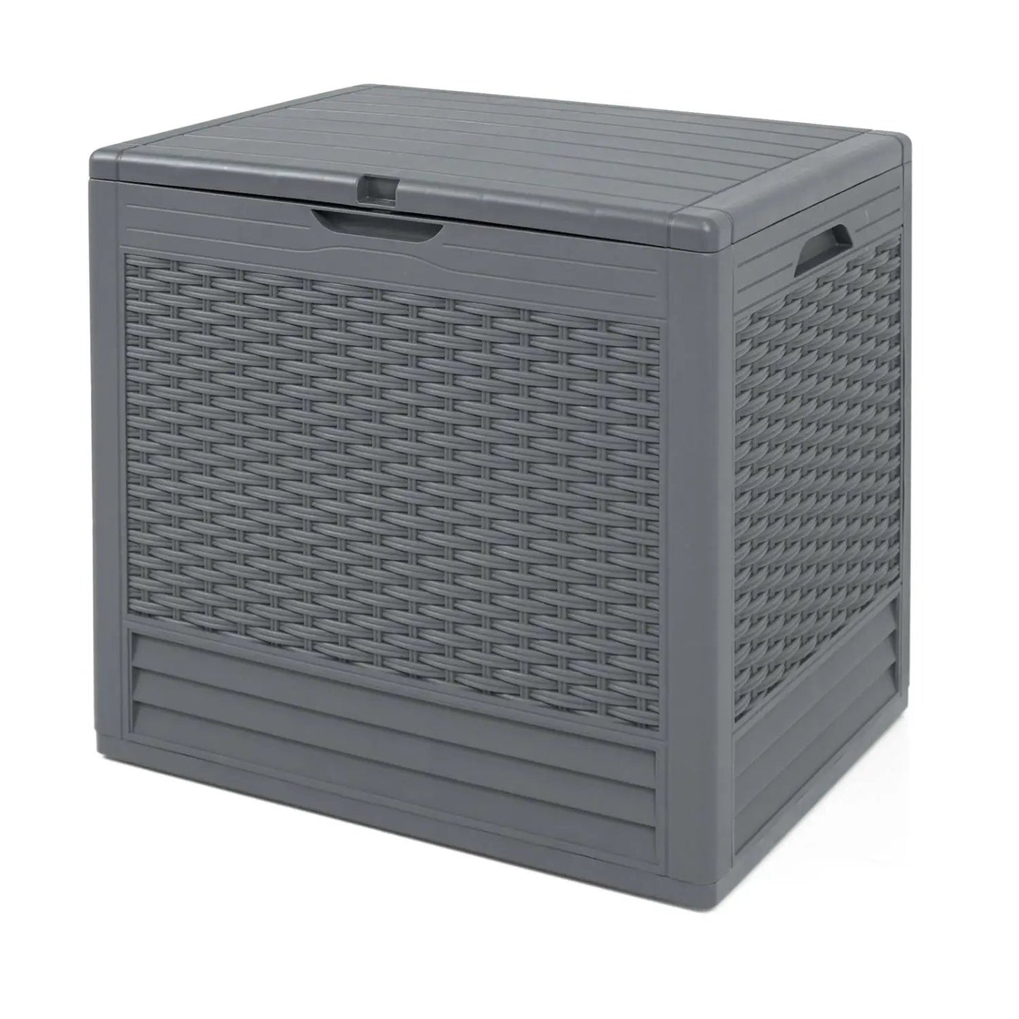 25 Gallon Outdoor Storage Box With Rattan Pattern