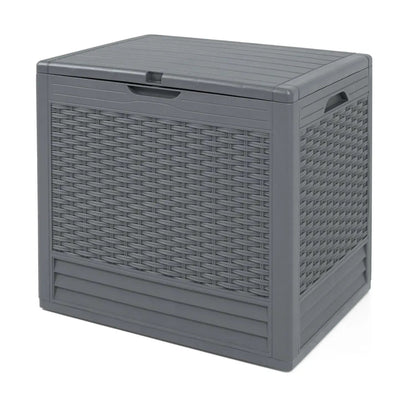 25 Gallon Outdoor Storage Box With Rattan Pattern