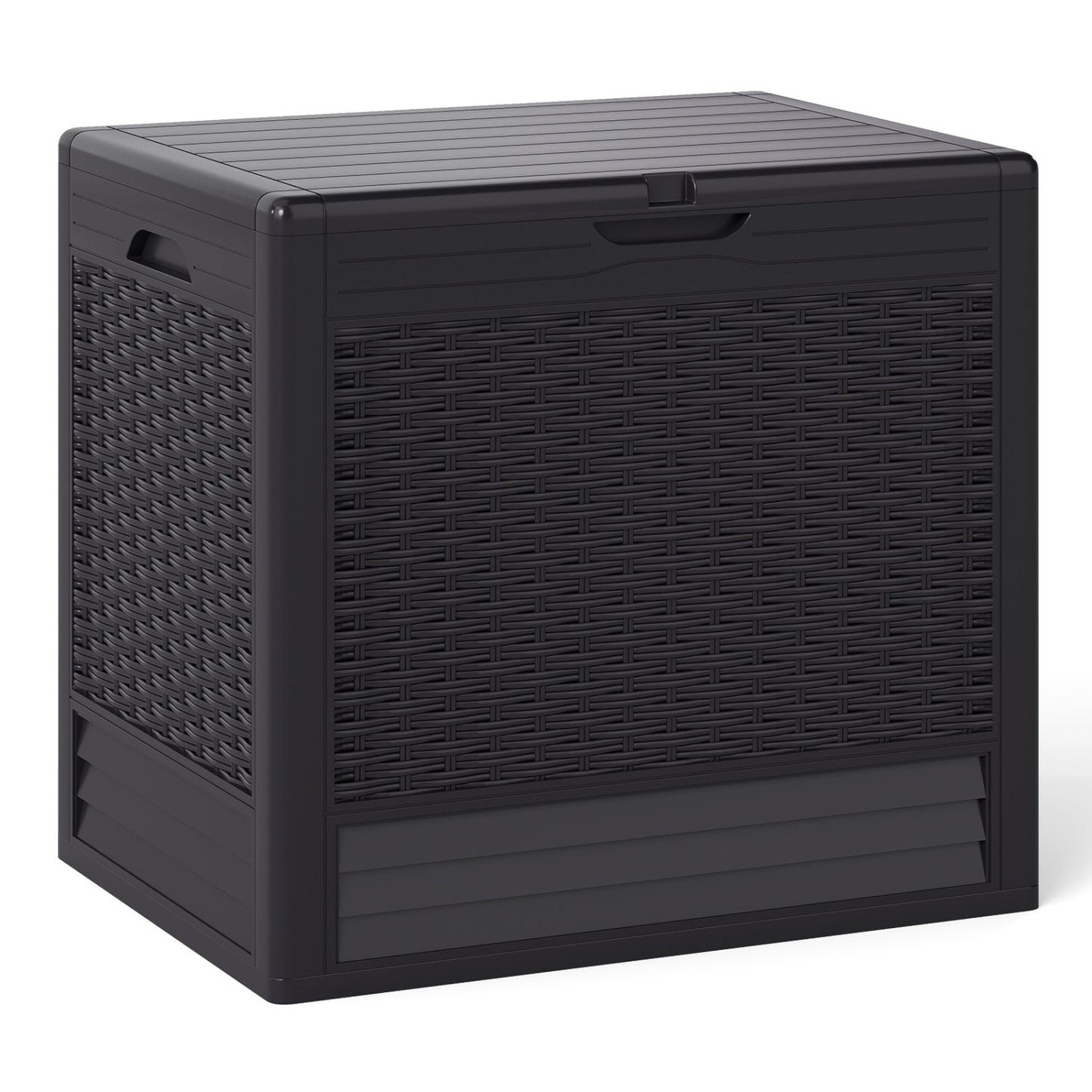 25 Gallon Outdoor Storage Box with Rattan Pattern