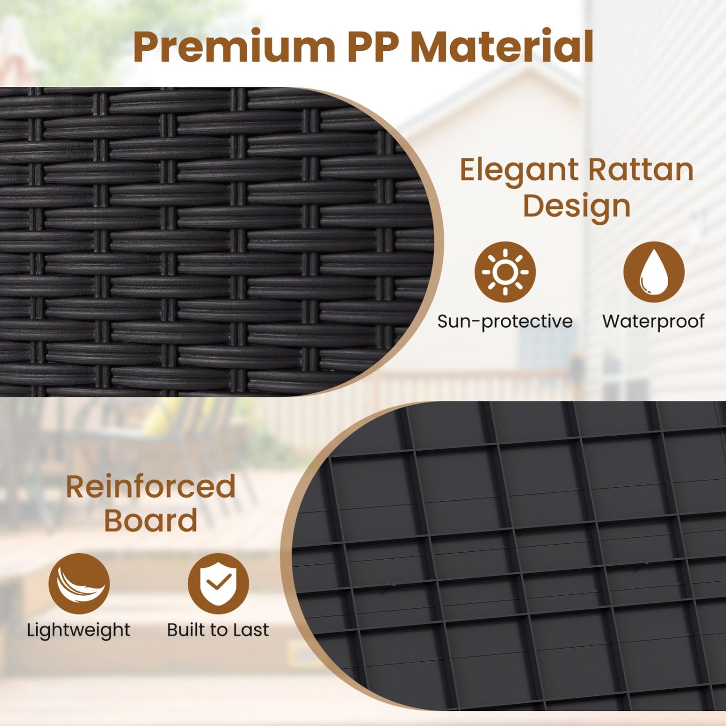 25 Gallon Outdoor Storage Box with Rattan Pattern