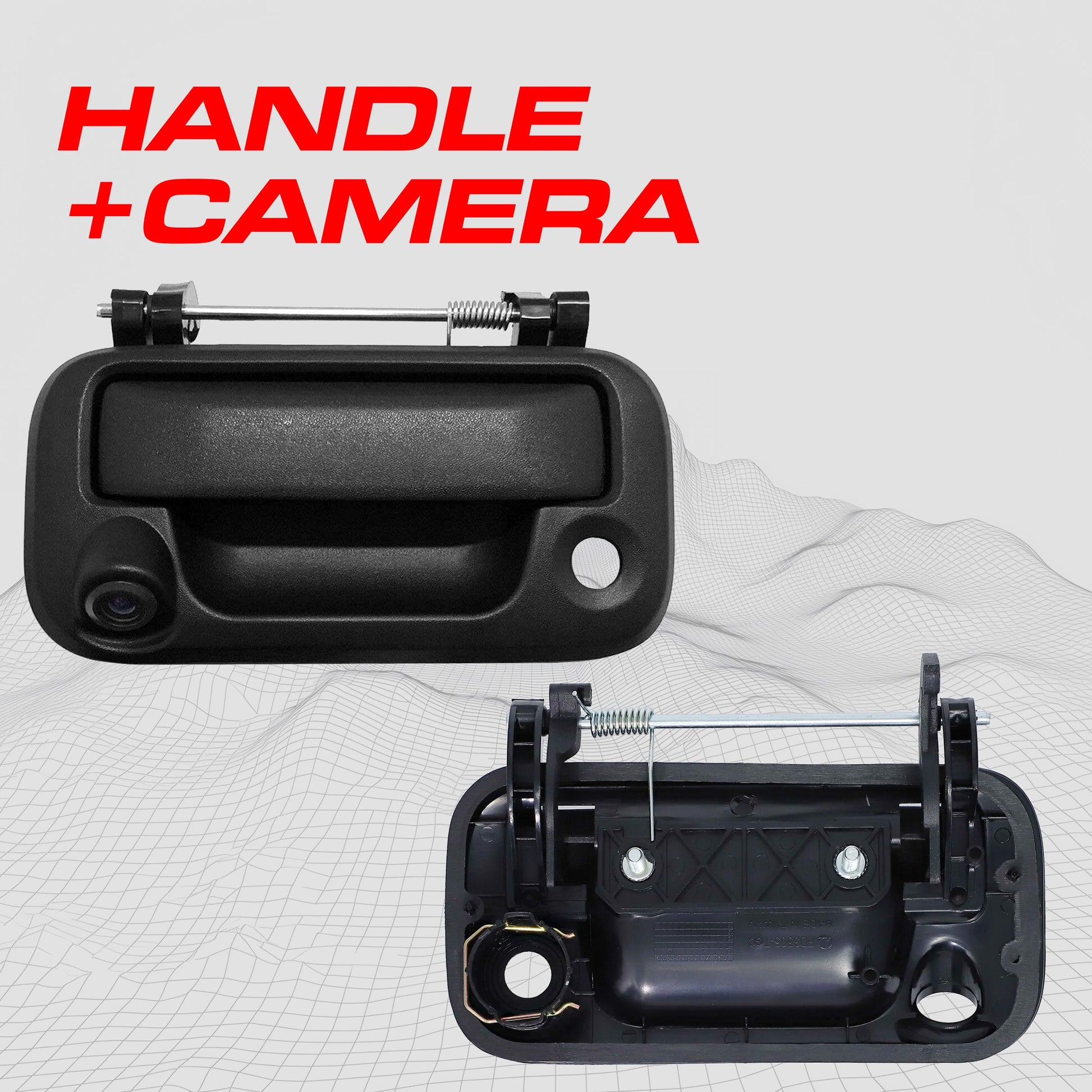 Tailgate handle with backup camera for Ford F-Series (2005-2016), black metal replacement part on Tampa Home & Garden Store
