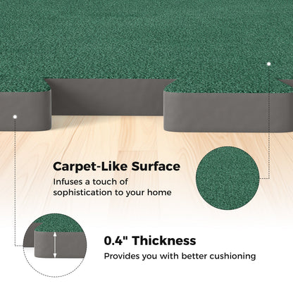 25 Pack-100 Sq.Ft. Foam Floor Tiles Interlocking Carpet Tiles with Edge Borders