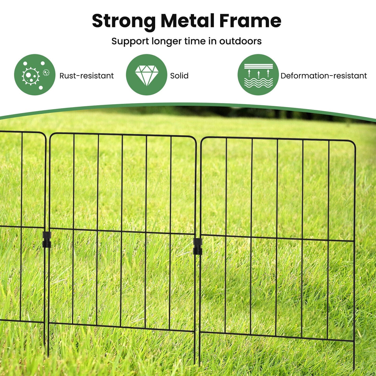 25 Pack Rustproof Decorative Garden Fence Set for Dog Flower bed