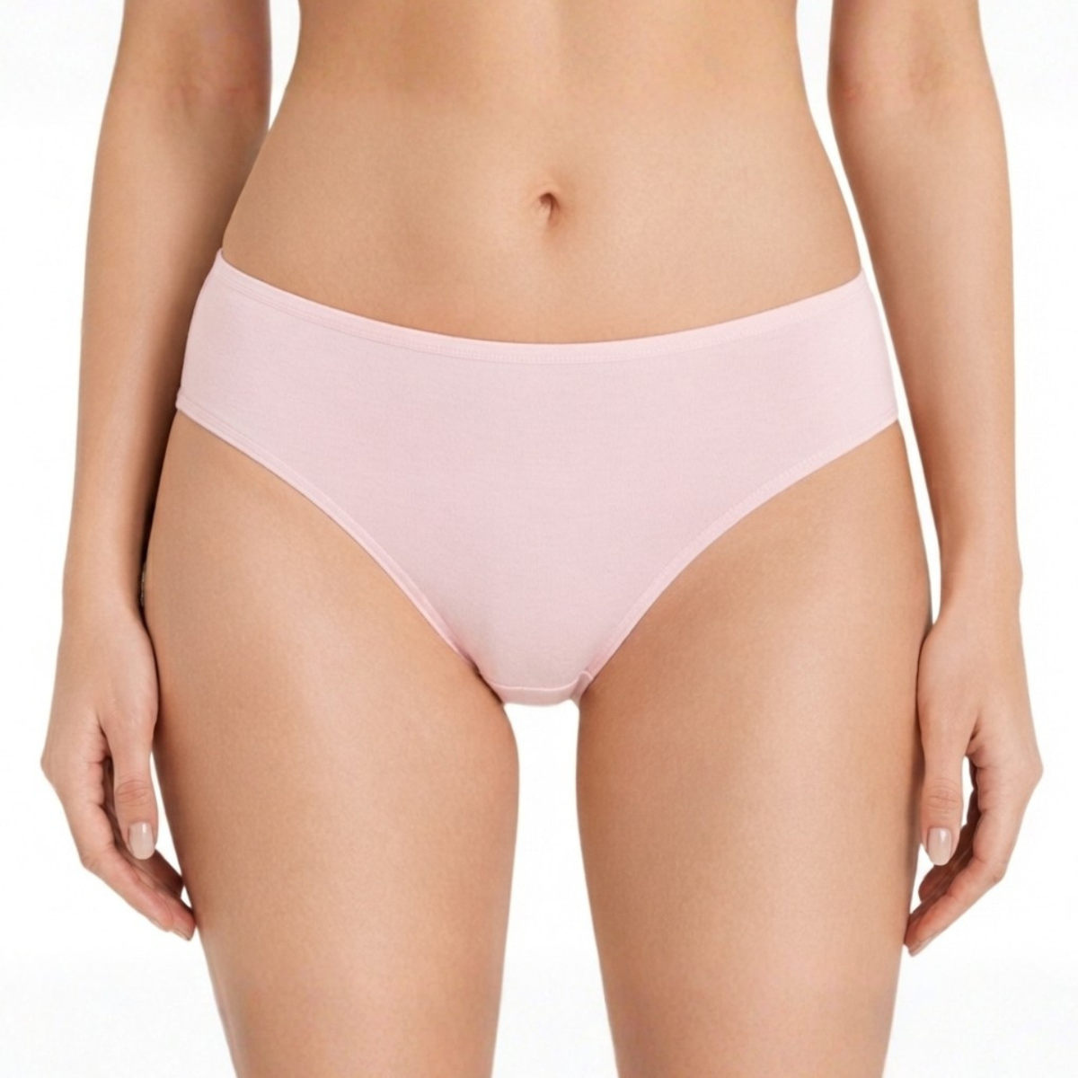Everyday Classic Fit Hemp Bikini Bottom in pale pink by Net Positive on Tampa Home & Garden Store