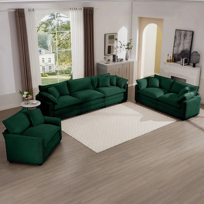 Elegant Sectional Sofa Set with Deep Seats