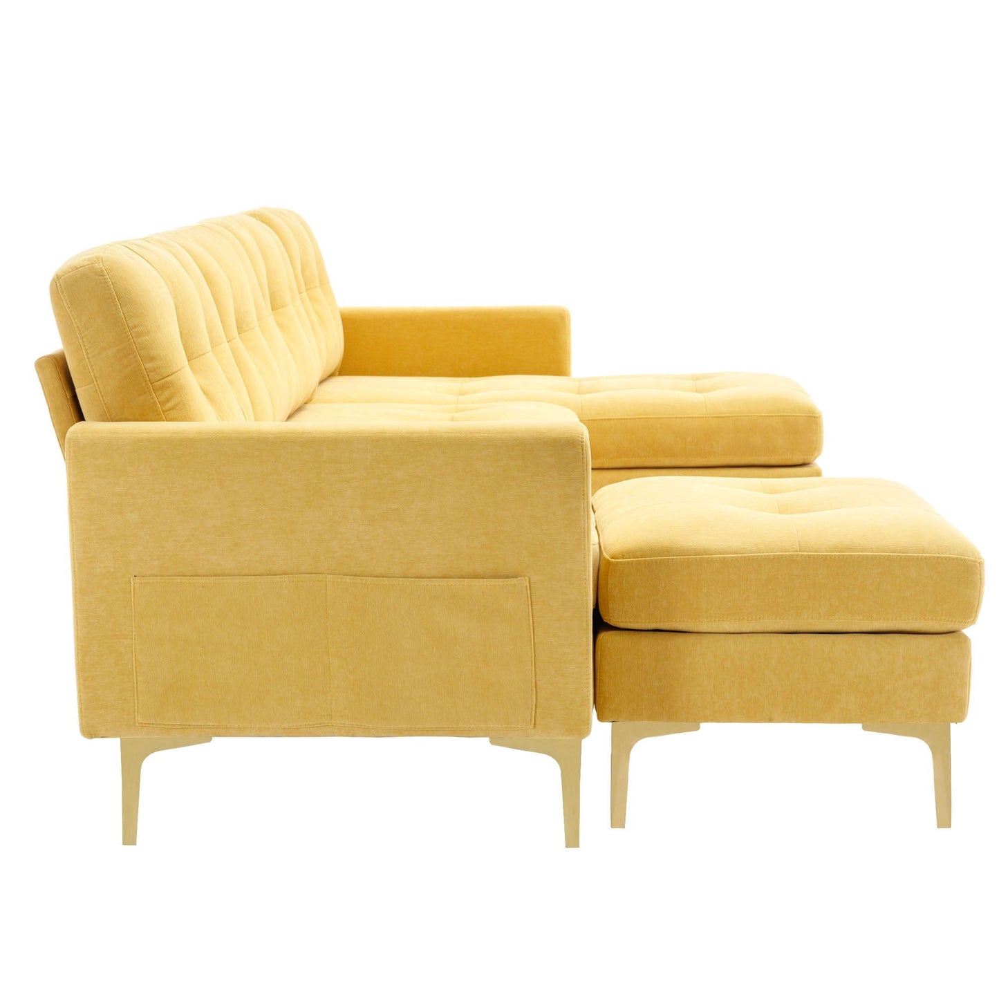 Modern Convertible Sectional Sofa and Ottoman