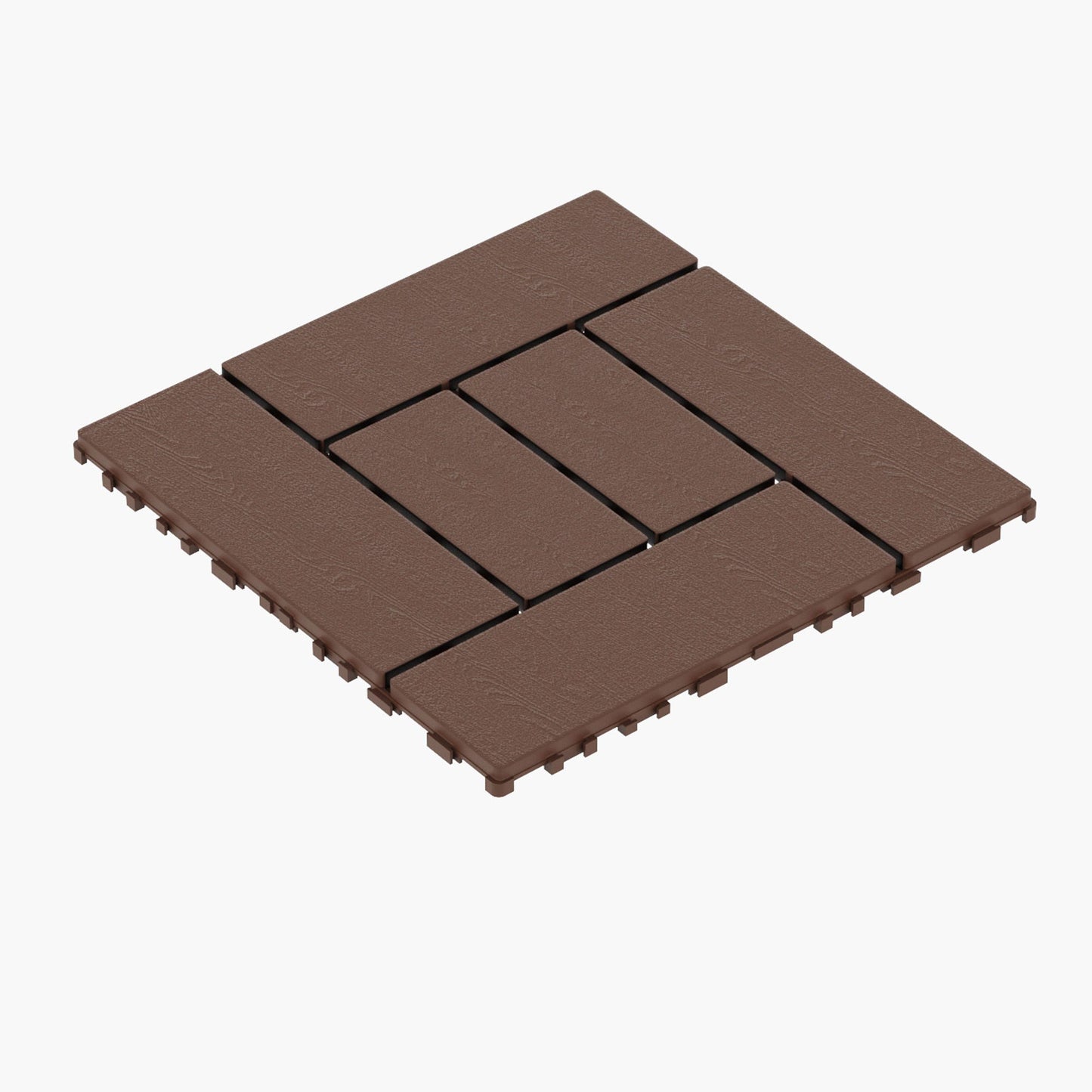 Deck tiles set: brown interlocking patio tiles by HouseOfZazla for outdoor indoor use on Tampa Home & Garden Store