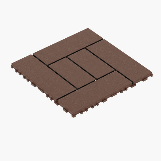 Deck tiles set: brown interlocking patio tiles by HouseOfZazla for outdoor indoor use on Tampa Home & Garden Store