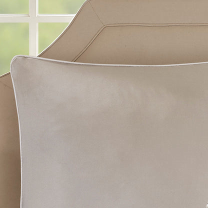 Embroidered 8 Piece Comforter Set Neutral Queen
