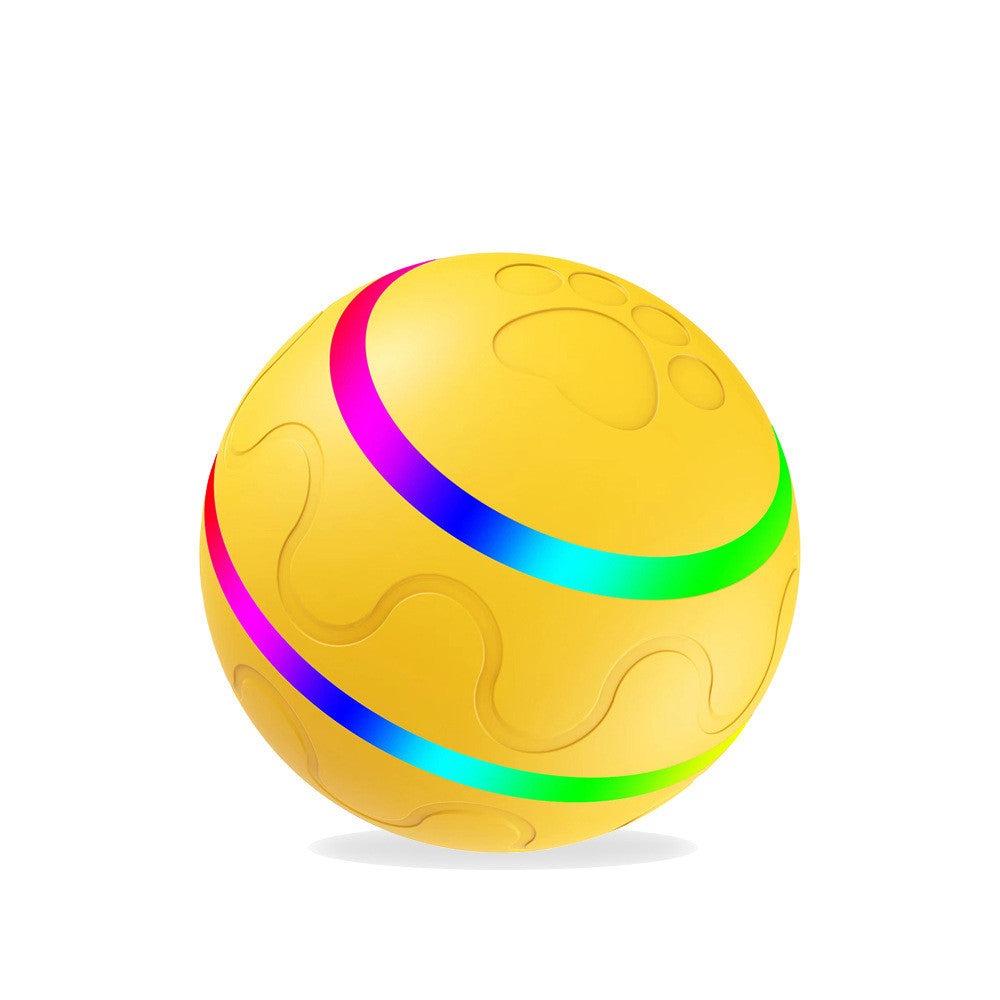 Wicked Ball Toy yellow self-rotating cat toy with rainbow rings USB by Sell My Stuff on Tampa Home & Garden Store