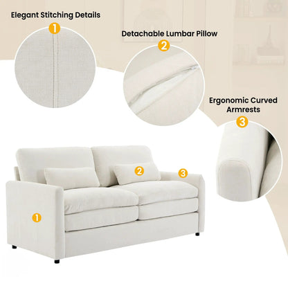 Cozy upholstered 3-piece living room sofa set in beige fabric by Unique Piece Furniture on Tampa Home & Garden Store