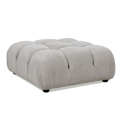 Bubble Modular Cocktail Ottoman in gray ribbed fabric high-density foam ottoman HouseOfZazla on Tampa Home & Garden Store