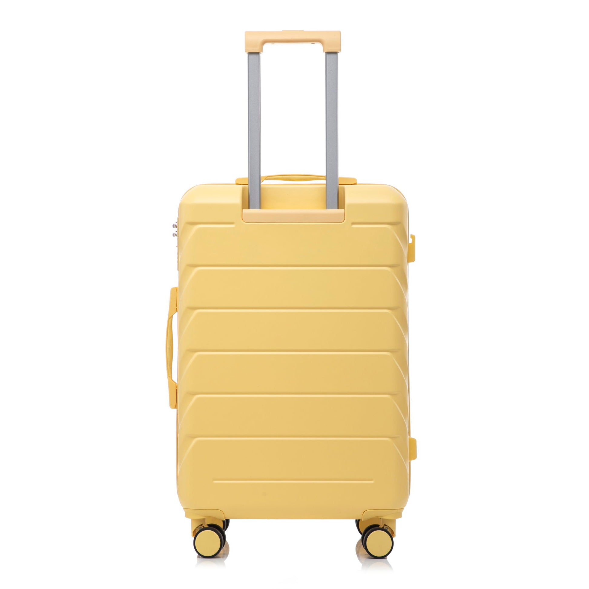 3-piece HouseOfZazla yellow luggage set with 20/24/28in spinner wheels and combination lock on Tampa Home & Garden Store