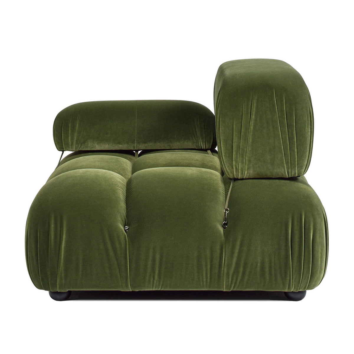 Bubble Modular Modern Lounge Arm Chair olive green velvet by HouseOfZazla with tufted cushions on Tampa Home & Garden Store