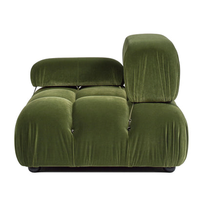 Bubble Modular Modern Lounge Arm Chair olive green velvet by HouseOfZazla with tufted cushions on Tampa Home & Garden Store