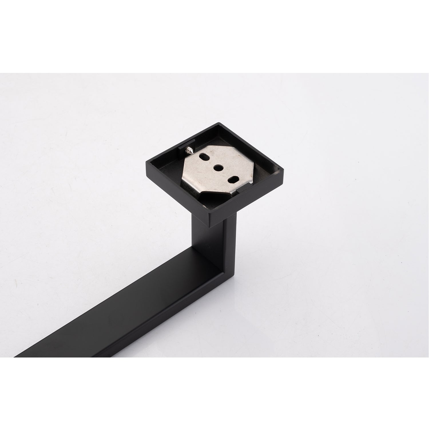 9-Piece Bathroom Hardware Set by HouseOfZazla in black metal with square mounting bracket on Tampa Home & Garden Store