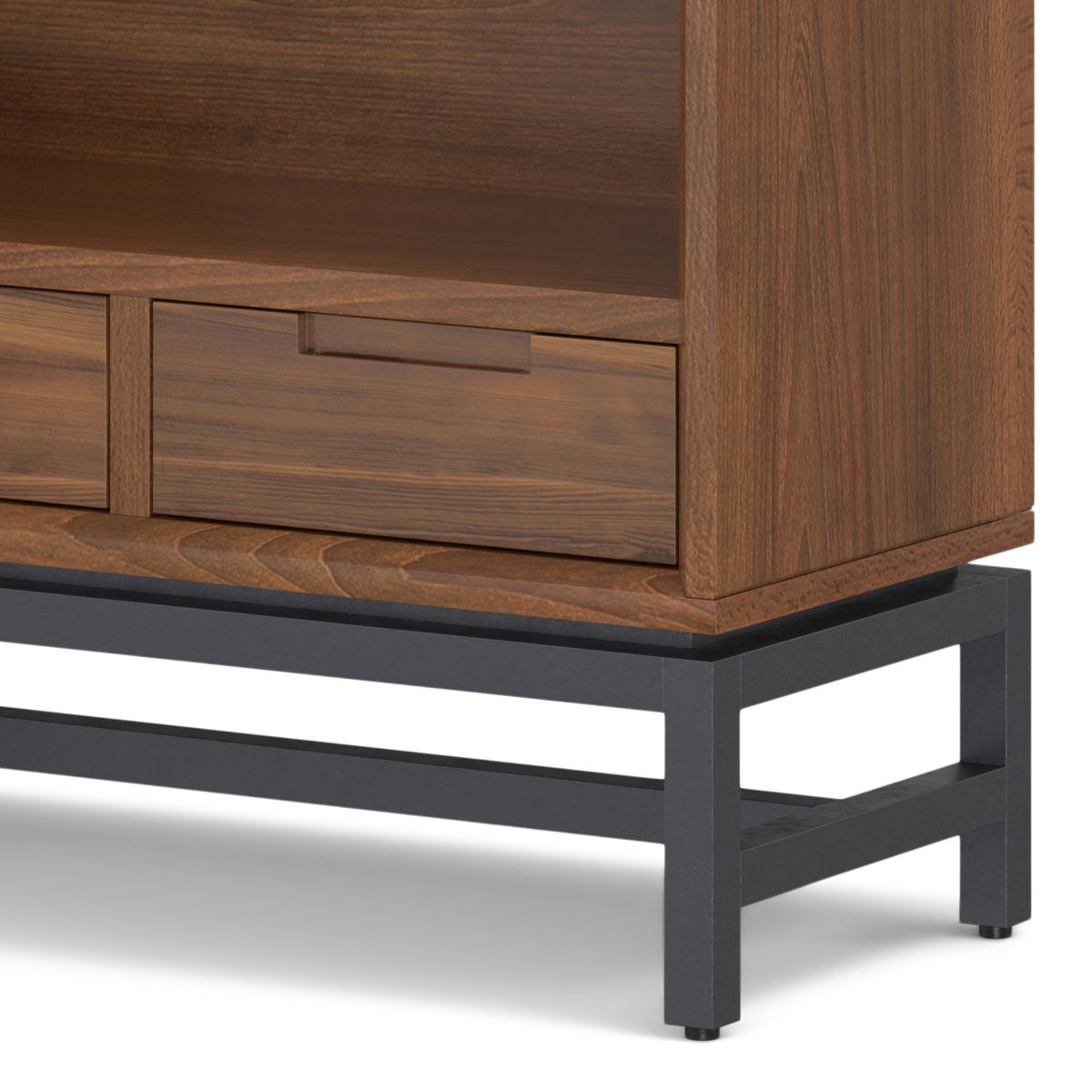 Handcrafted Mid Century Bookcase with wood veneer and metal base HouseOfZazla on Tampa Home & Garden Store