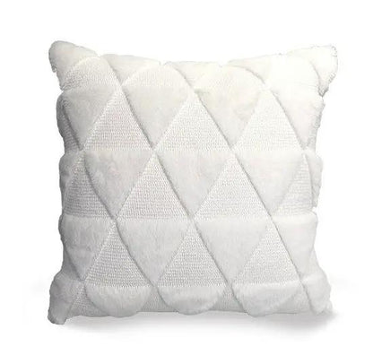 Plush Solid Color Sofa Pillowcase for Living Room
