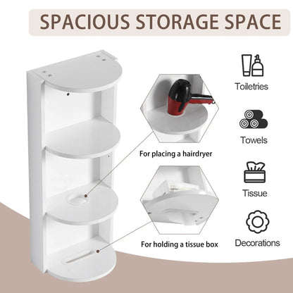 Bathroom Wall Storage Rack With Float Mount