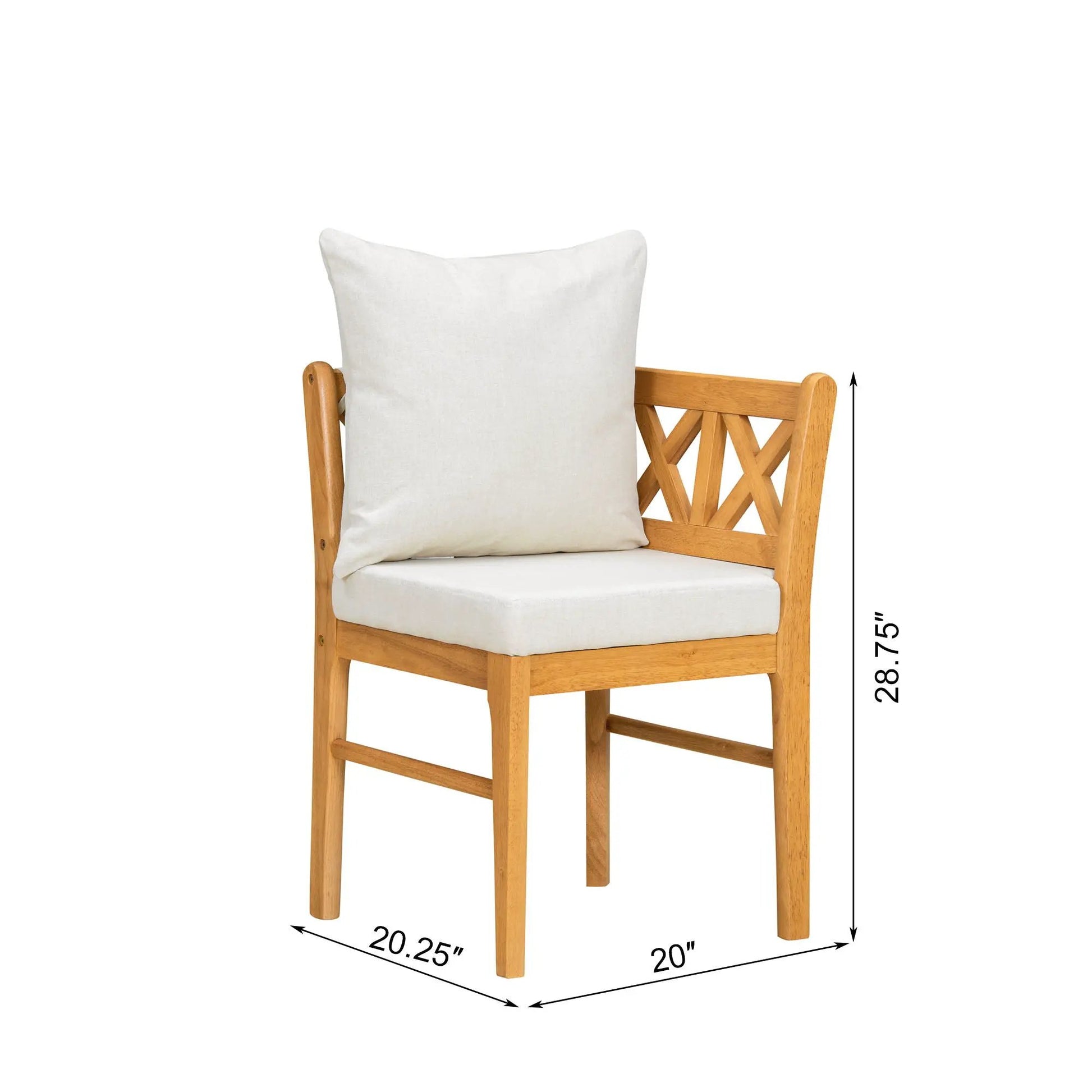 Farmhouse dining corner chairs set of 2 with handwoven rattan backs and natural wood legs on Tampa Home & Garden Store