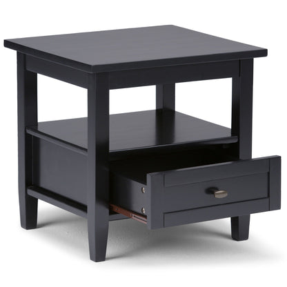 Warm Shaker handcrafted coffee table in black with lower shelf by Unique Piece Furniture on Tampa Home & Garden Store