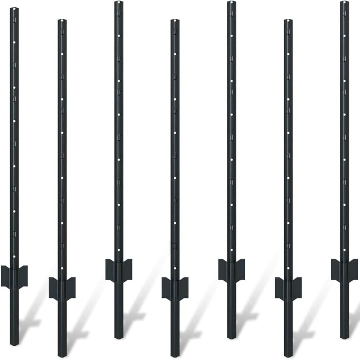 4 ft U-shaped metal fence posts set for wire mesh fencing black steel HouseOfZazla on Tampa Home & Garden Store