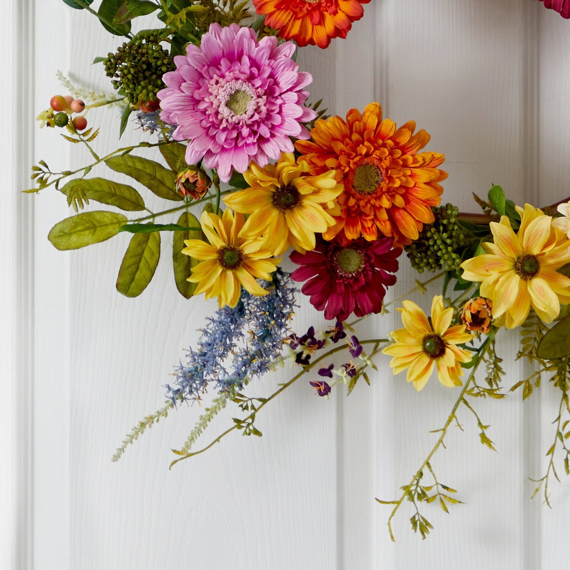 26” African Sunflower Wreath - Tampa Home & Garden Store