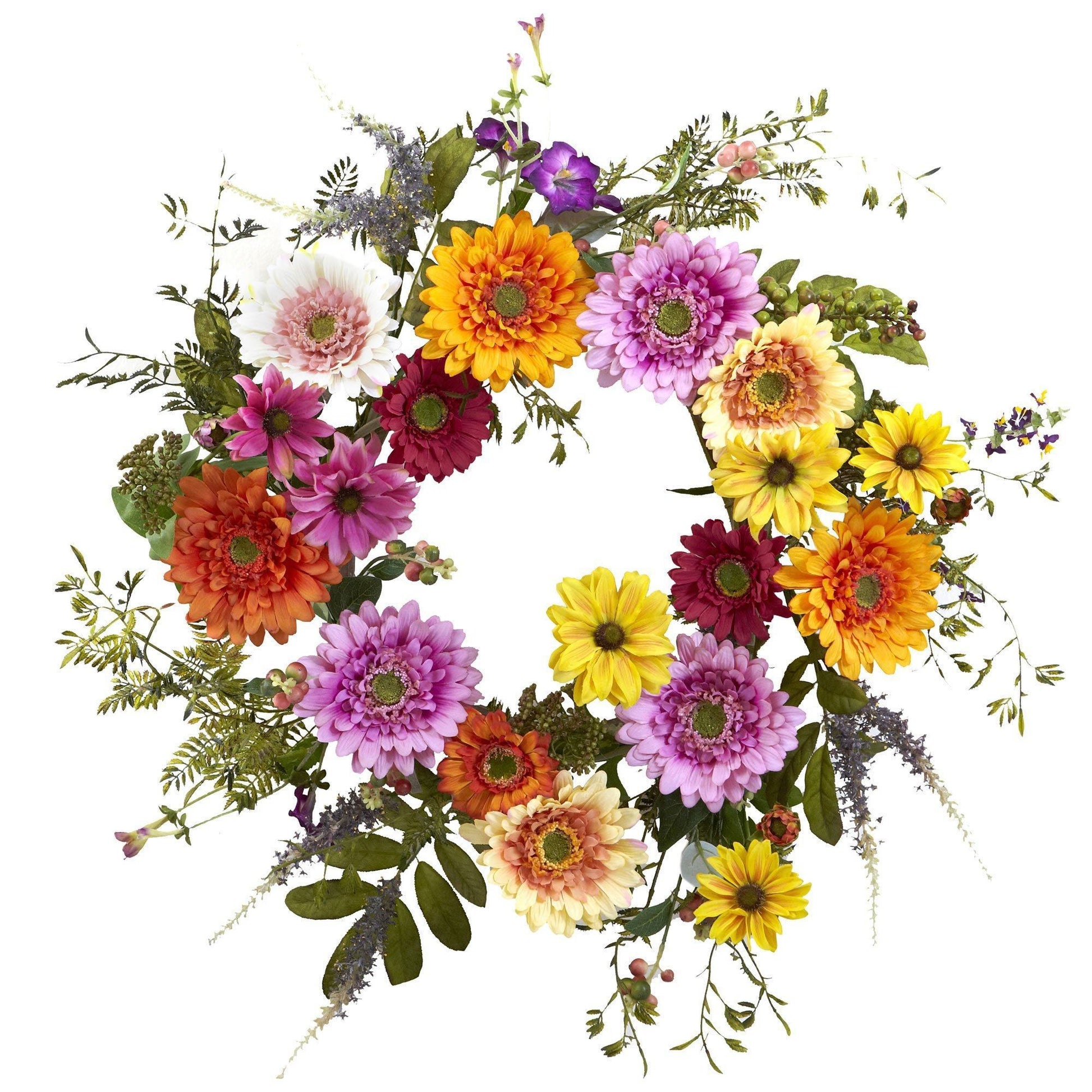 26” African Sunflower Wreath - Tampa Home & Garden Store