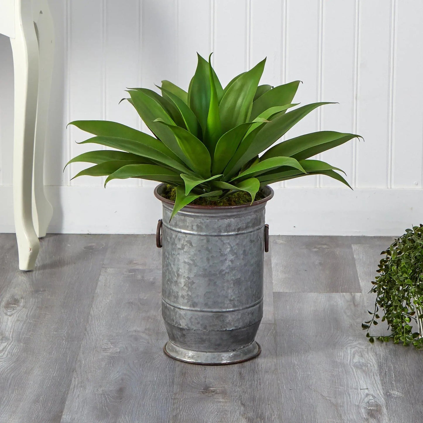26” Agave Succulent Artificial Plant in Vintage Metal Planter - Tampa Home & Garden Store