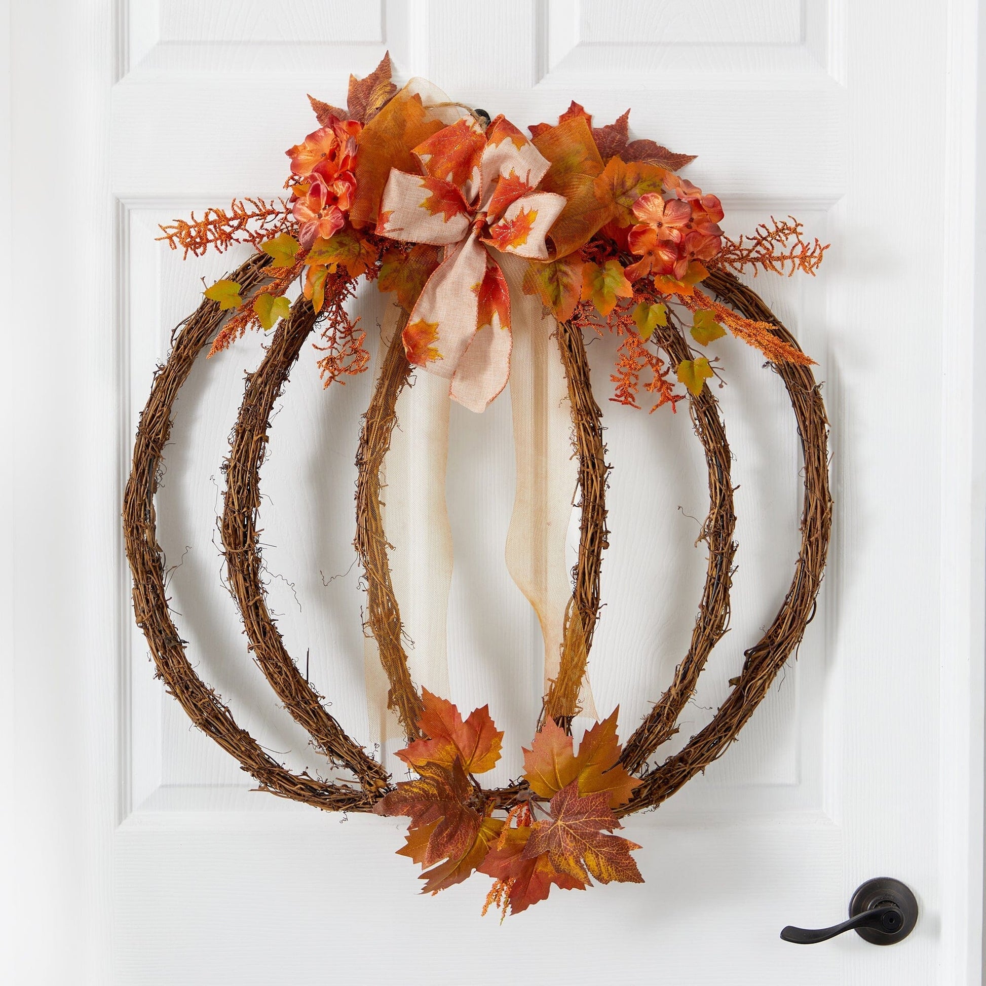 26” Autumn Pumpkin Artificial Vine Fall Wreath - Tampa Home & Garden Store