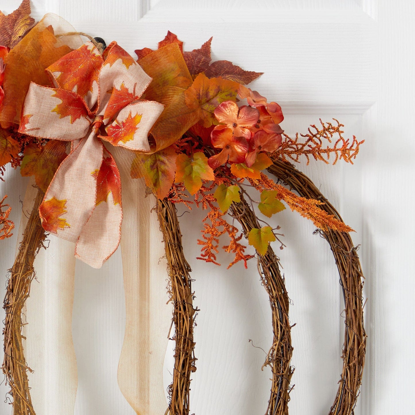 26” Autumn Pumpkin Artificial Vine Fall Wreath - Tampa Home & Garden Store