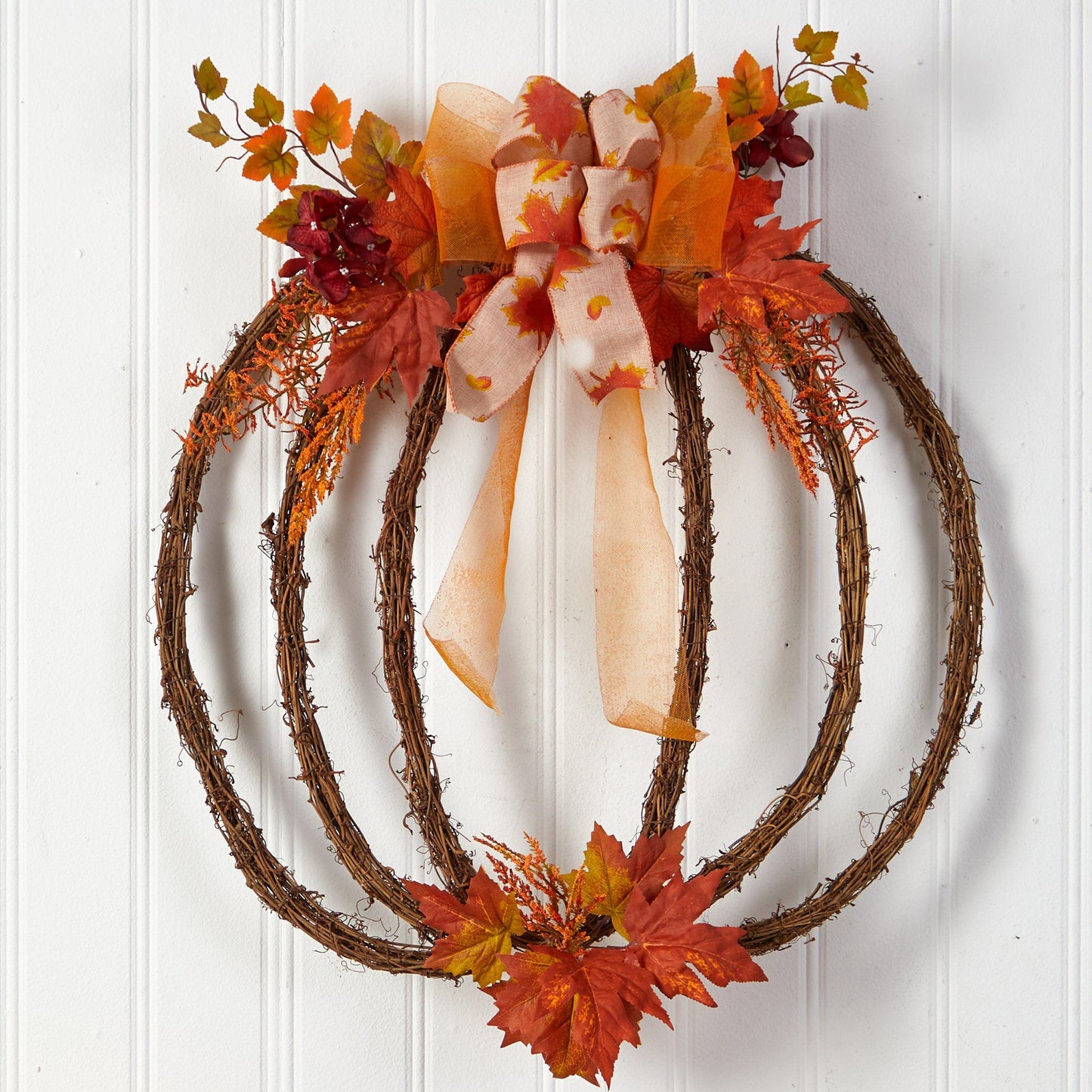 26” Autumn Pumpkin Artificial Vine Fall Wreath - Tampa Home & Garden Store