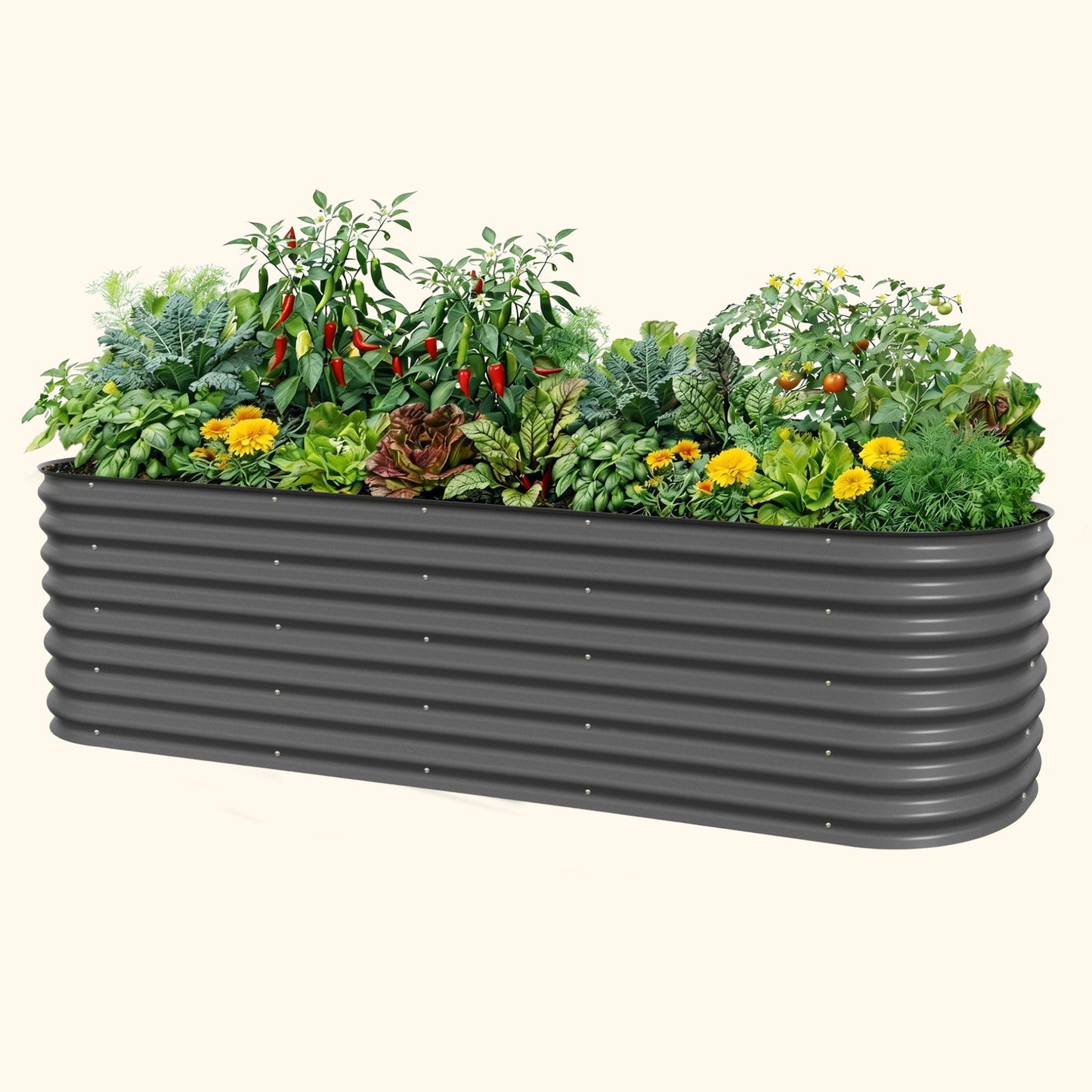 26" Tall 10 In 1 Jumbo Modular Metal Raised Garden Bed Kit - Tampa Home & Garden Store