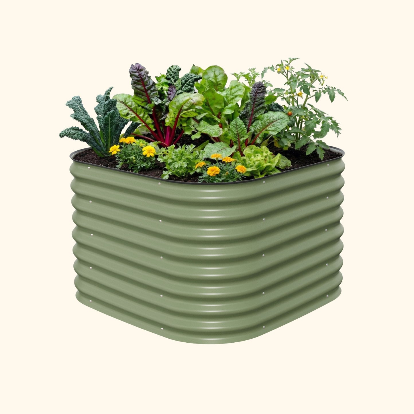 26" Tall 4 In 1 Small Modular Metal Raised Garden Bed Kit - Tampa Home & Garden Store