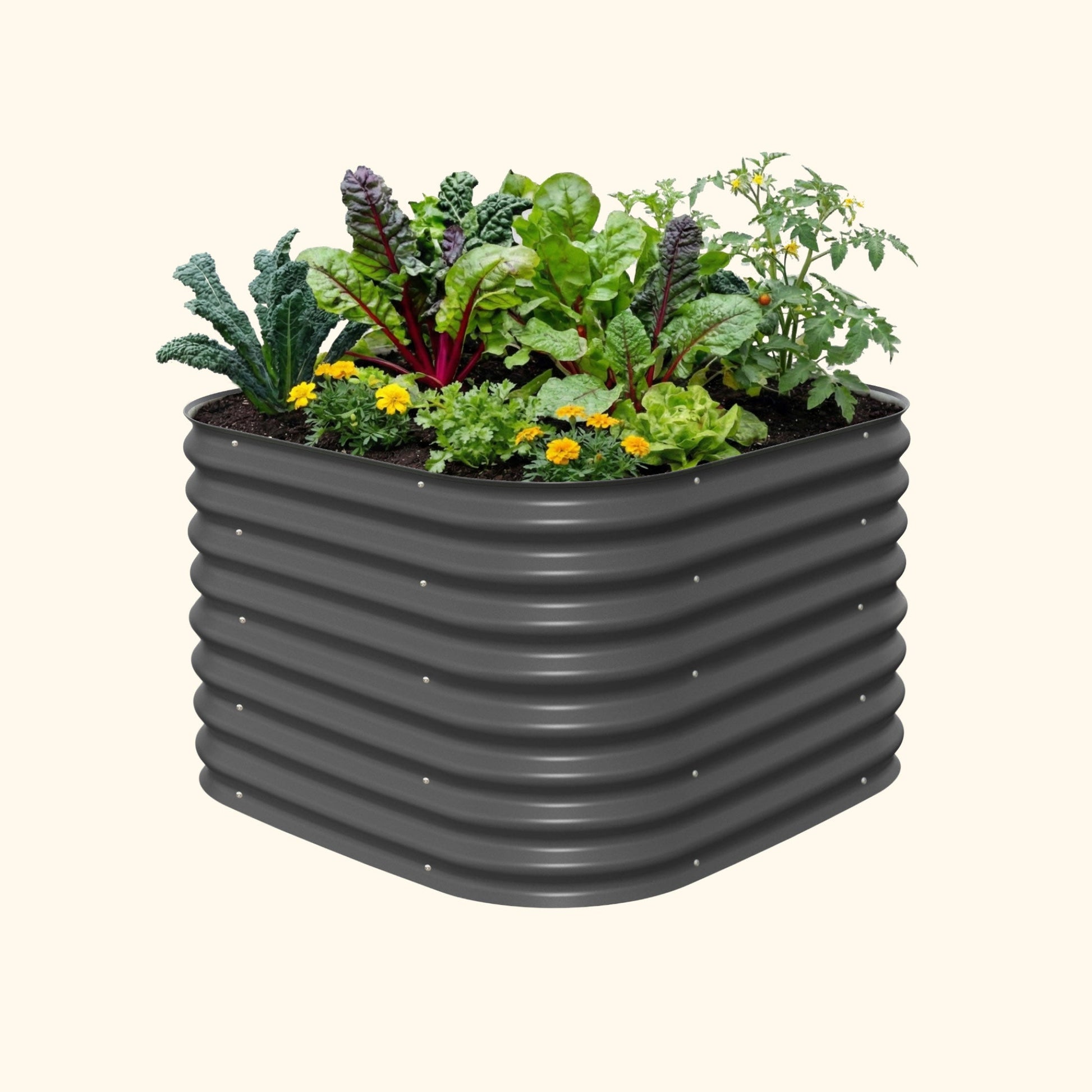 26" Tall 4 In 1 Small Modular Metal Raised Garden Bed Kit - Tampa Home & Garden Store