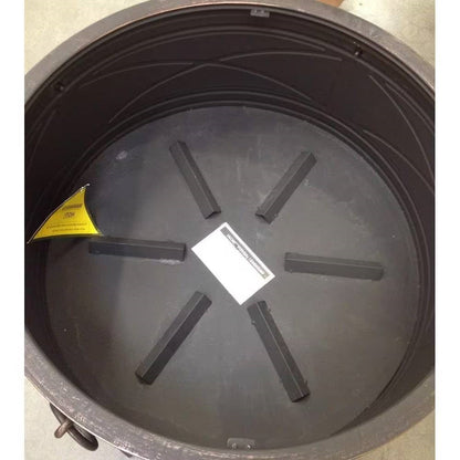 26-inch Round Steel Outdoor Fire Pit with Cover and Poker in Bronze - Tampa Home & Garden Store