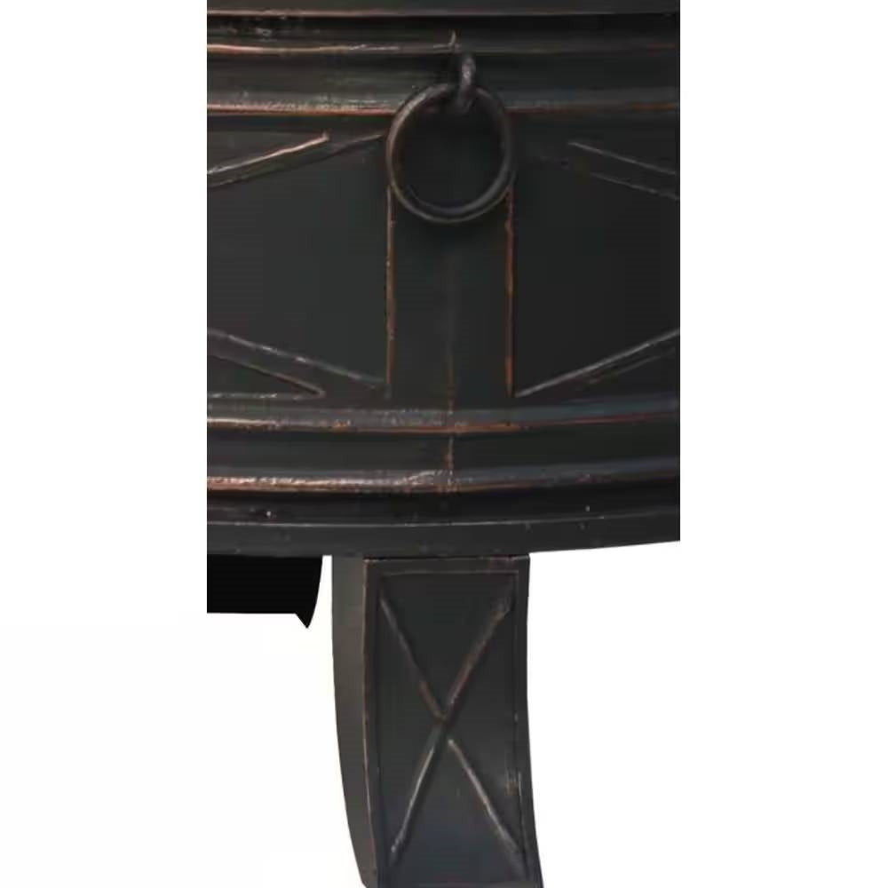 26-inch Round Steel Outdoor Fire Pit with Cover and Poker in Bronze - Tampa Home & Garden Store