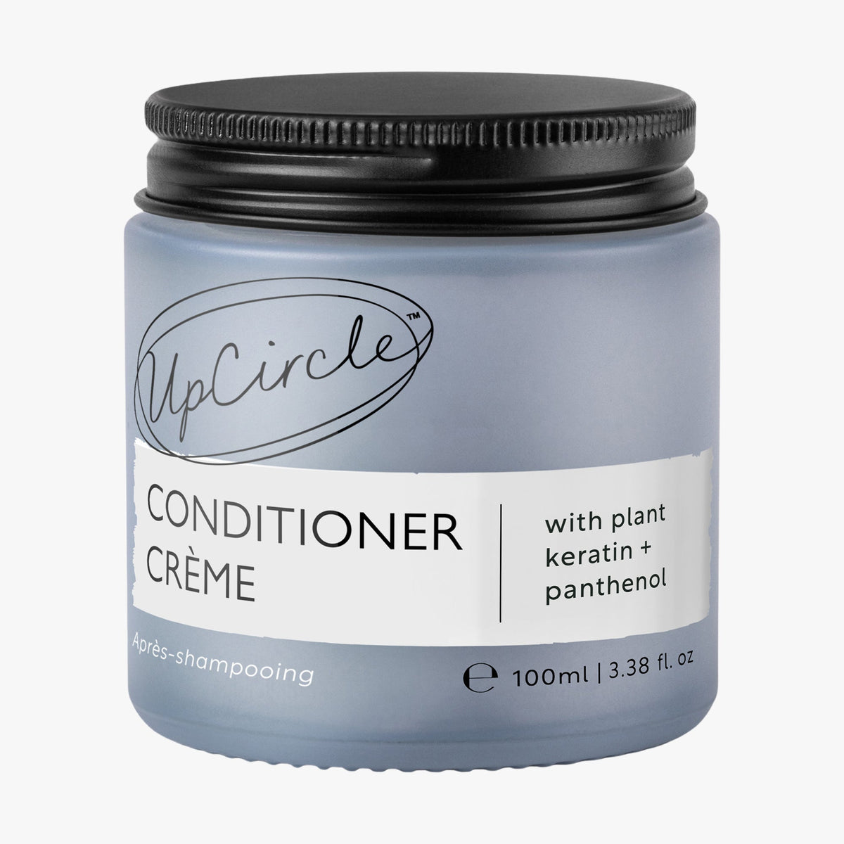 UpCircle Conditioner Crème with plant keratin + panthenol, light blue bottle, black cap on Tampa Home & Garden Store