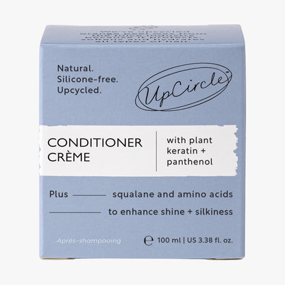 UpCircle Conditioner Crème bottle on light blue packaging with plant keratin + panthenol on Tampa Home & Garden Store